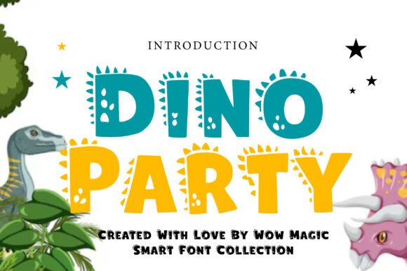 Dino Party: A Playful Typeface for Dynamic Design
