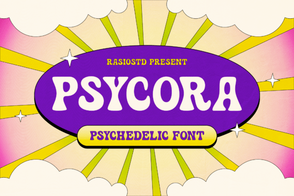 Psycora: A Psychedelic Display Font for Bold Design