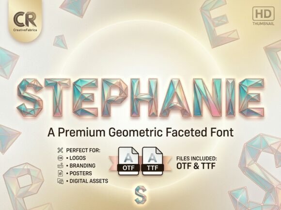 Stephanie: A Premium Display Font for Crystalline Branding